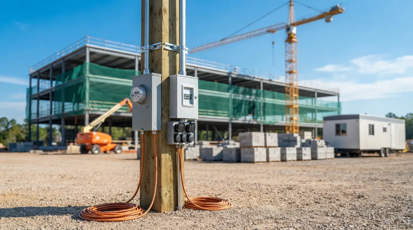 Temporary Power Pole in Killeen, TX